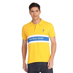 U.S. Polo ASSN. Mens Horizontal Striped Slim