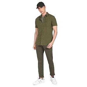 U.S. Polo ASSN. Mens Cotton Solid Slim