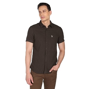U.S. Polo ASSN. Mens Cotton Solid Slim