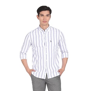 us polo assn men39s cotton striped slim fit shirt