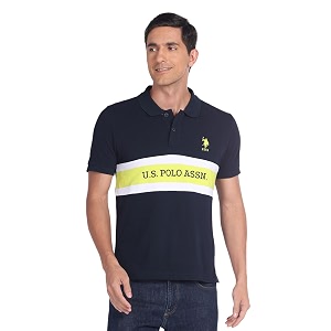 U.S. Polo ASSN. Mens Horizontal Striped Slim