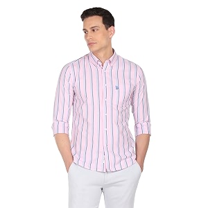 us polo assn men39s cotton striped slim fit shirt