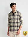 U.S. POLO ASSN. Men Checkered Casual Beige