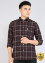 U.S. POLO ASSN. Men Checkered Casual Brown
