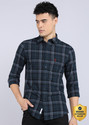 U.S. POLO ASSN. Men Checkered Casual Green