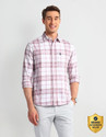U.S. POLO ASSN. Men Checkered Casual Pink