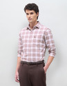 U.S. POLO ASSN. Men Checkered Casual Brown