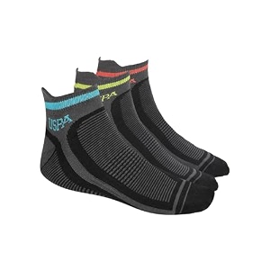 us polo assn men39s es006 ankle length striped socks - pack of 3