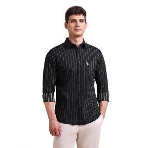 U.S. POLO ASSN. Men Cotton Vertical Striped