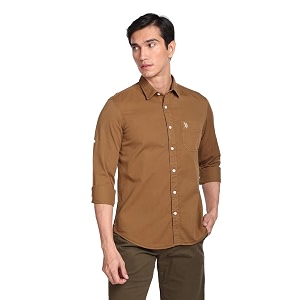 U.S. Polo ASSN. Men Cotton Solid Regular
