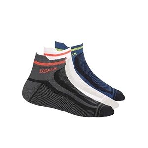 us polo assn men39s es006 ankle length striped socks - pack of 3