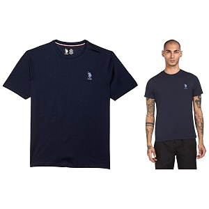 us polo assn men cotton crew neck embroidered logo i633 lounge regular fit t-shirt  pack of 2