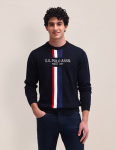 U.S. POLO ASSN. Men Graphic Print Crew