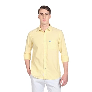 U.S. Polo ASSN. Mens Solid Spread Collar