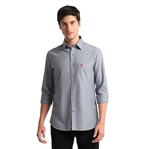U.S. Polo ASSN. Mens Solid Spread Collar