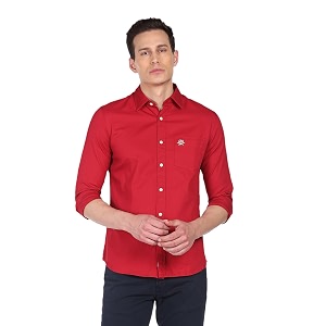 U.S. Polo ASSN. Mens Solid Spread Collar