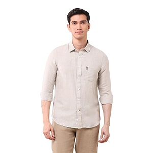 U.S. Polo Assn. Mens Beige Solid Spread