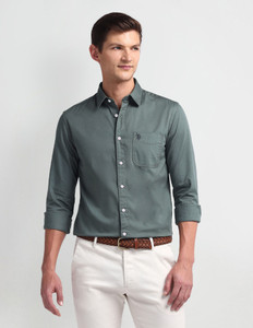 U.S. POLO ASSN. Men Slim Fit Solid