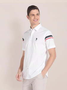 U.S. POLO ASSN. Men Solid Casual White