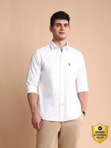 U.S. POLO ASSN. Men Solid Casual White