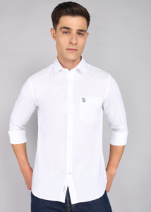 U.S. POLO ASSN. Men Solid Casual White