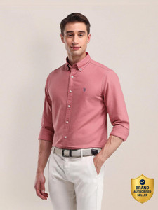 U.S. POLO ASSN. Men Solid Casual Pink