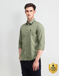 U.S. POLO ASSN. Men Solid Formal Green