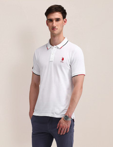 U.S. POLO ASSN. Men Solid Polo Neck