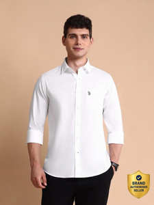 U.S. POLO ASSN. Men Solid Casual White