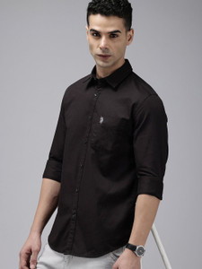 U.S. POLO ASSN. Men Solid Casual Black
