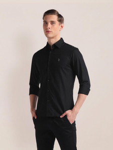 U.S. POLO ASSN. Men Solid Casual Black