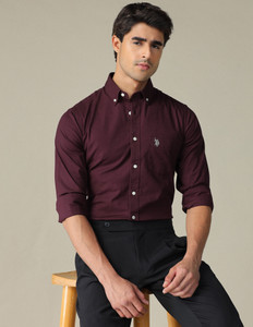 U.S. POLO ASSN. Men Solid Casual Red