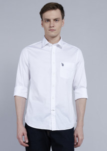 U.S. POLO ASSN. Men Solid Casual White