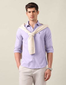 U.S. POLO ASSN. Men Solid Casual Purple