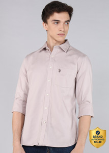 U.S. POLO ASSN. Men Solid Casual Beige