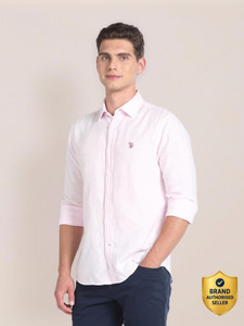 U.S. POLO ASSN. Men Solid Casual Pink