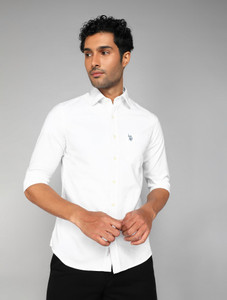 U.S. POLO ASSN. Men Solid Casual White