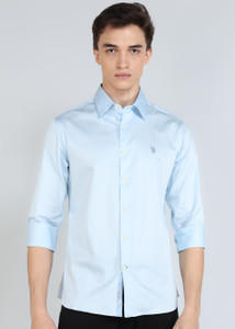 U.S. POLO ASSN. Men Solid Casual Blue