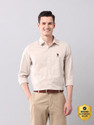 U.S. POLO ASSN. Men Solid Casual Beige