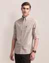 U.S. POLO ASSN. Men Striped Formal Brown