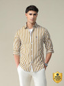 U.S. POLO ASSN. Men Striped Casual Yellow