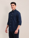 U.S. POLO ASSN. Men Striped Casual Blue