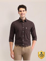 U.S. POLO ASSN. Men Striped Casual Brown