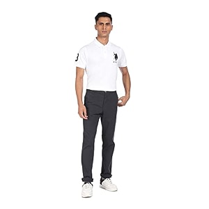 U.S. POLO ASSN. Men White Cotton Solid
