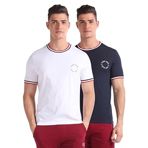 U.S. Polo ASSN. Mens OEE01 Striped Neck