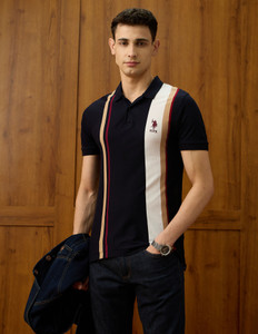 U.S. POLO ASSN. Printed Men Polo Neck