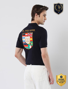 U.S. POLO ASSN. Printed Men Polo Neck