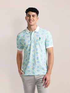 U.S. POLO ASSN. Printed Men Polo Neck
