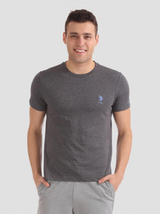 U.S. POLO ASSN. Solid Men Round Neck