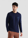 U.S. POLO ASSN. Solid Men Crew Neck Blue T-Shirt